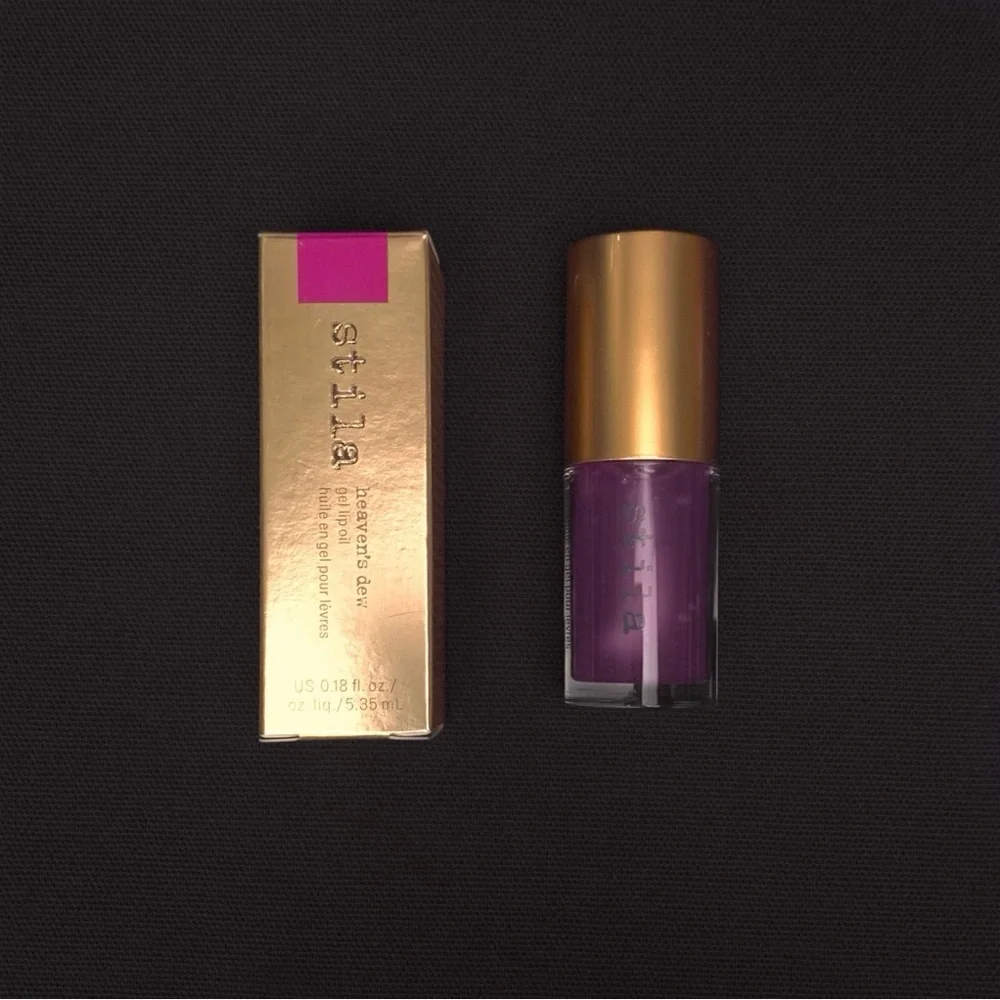 STILA Heaven’s Dew Lip Oil Gel Hybrid Gloss — Mystic Purple — Full Size .18 oz